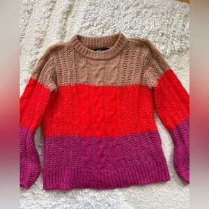 Vero Moda Multicolor Cable Knit Sweater